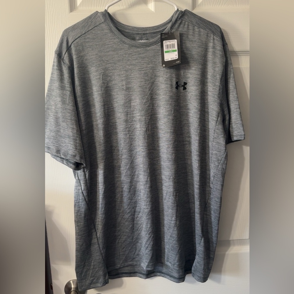 Under Armour Men's Heathered Gray Short Sleeve Tee